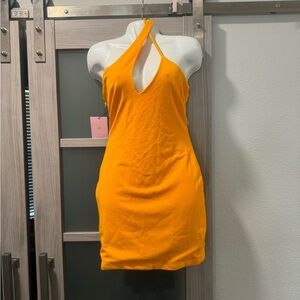Sexy Hello Molly Orange cut out dress. NWT